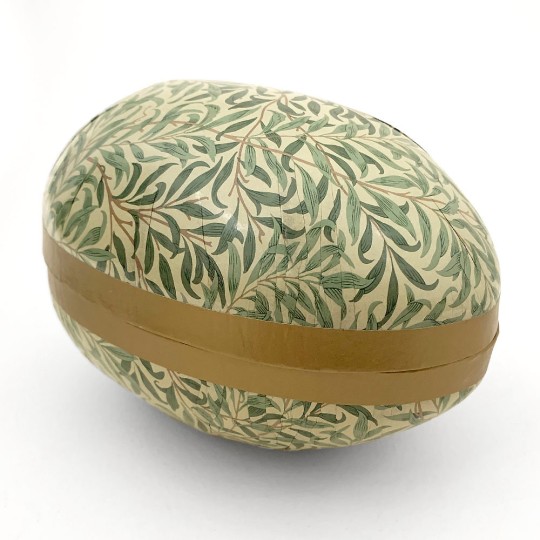 6" Willow Bough William Morris Papier Mache Easter Egg Container ~ Germany
